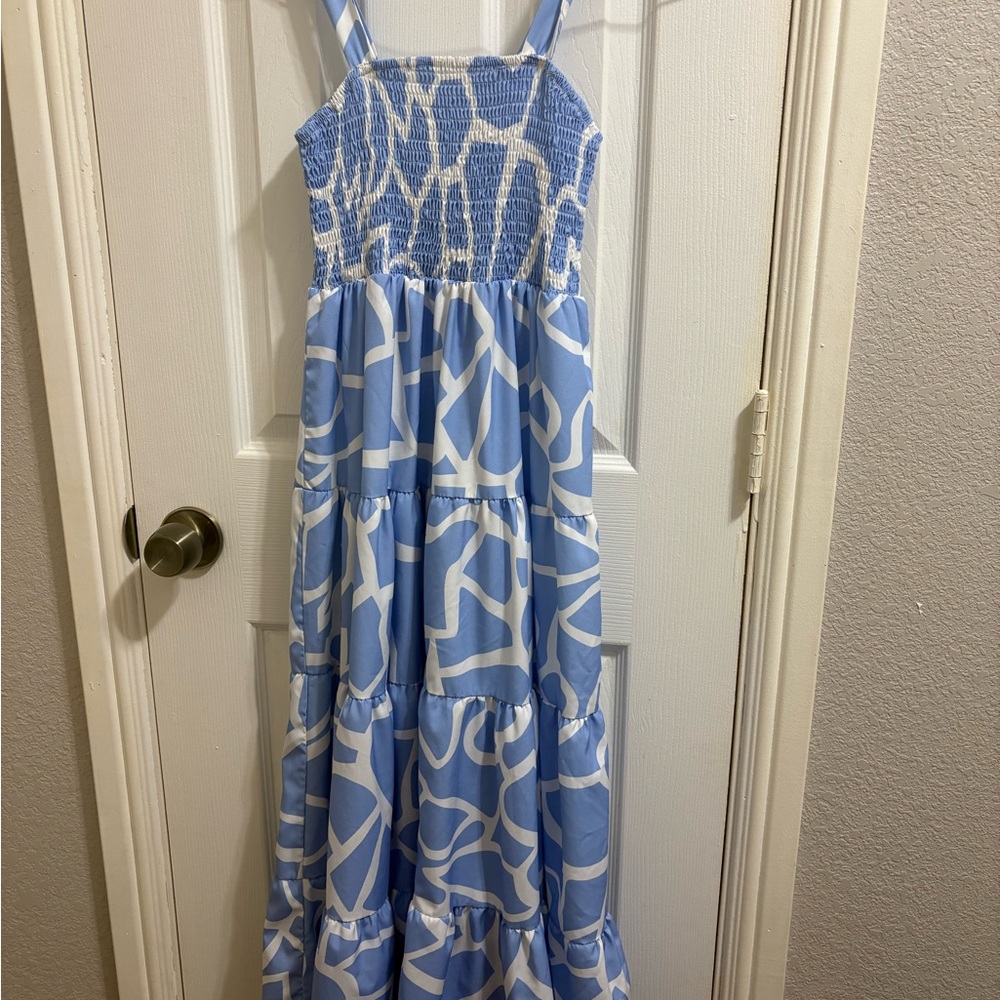 Blue and White Kids Dress